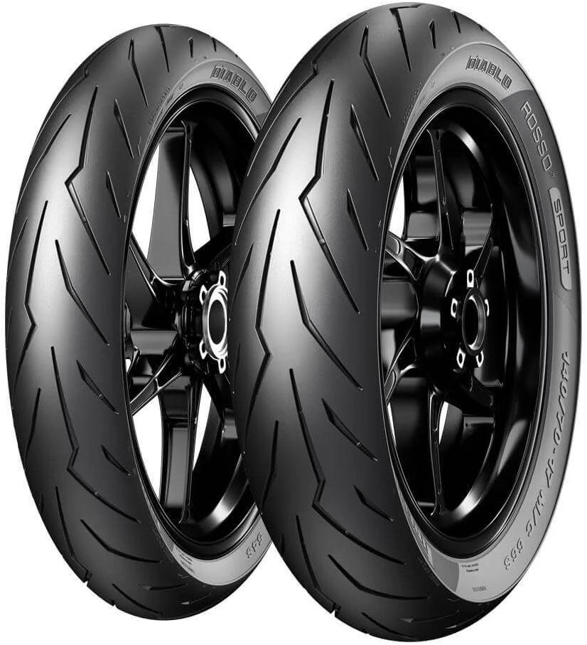 PIRELLI 90/80-17 DIABLO ROSSO SPORT M/C 46S TL FRONT/REAR DOT2025