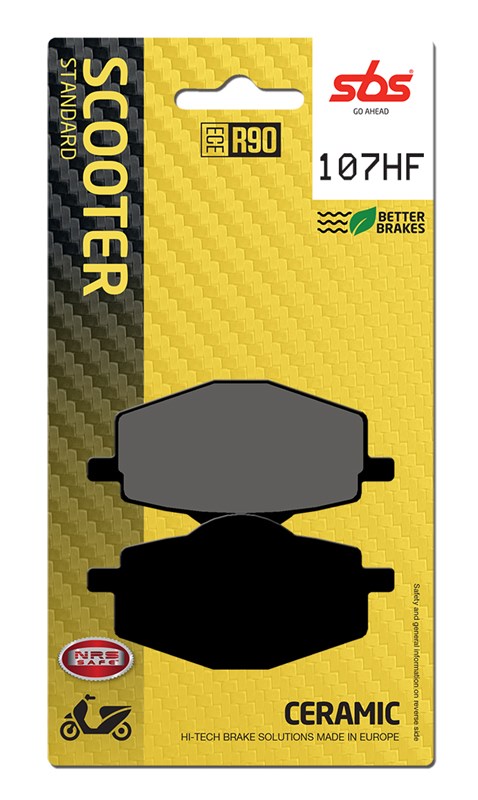 SBS brake pads KH101 street standart ceramic YAMAHA crypton 105 98-04, cygnus 50 96-01, dt 50r 89-97, dt 125r 96-07, tdr/tzr 50 90-92, xc 125f 00-08, xc 125 cygnus 96-98 colour black (107HF)