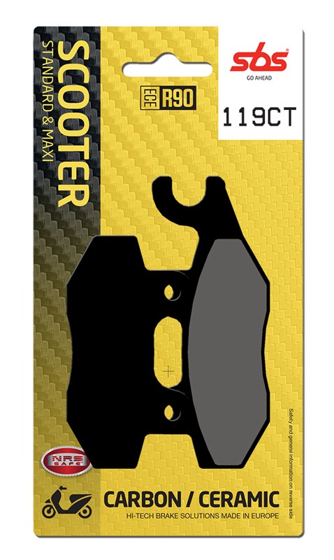 SBS brake pads KH197 maxi carbon tech HONDA NS-1 75 92-00, nsr 80r 93-95, DAELIM sv 125 11-15, KEEWAY partner 100 06-10, speed 125/150 06-12, KYMCO agility 125/200 11-17, bw 125/150 00-06, dink 125 96-09 colour black (119CT)