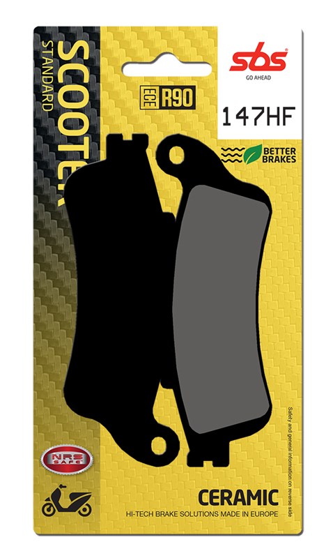 SBS brake pads front KH281 /KH261 street standart ceramic HONDA fes 125/150 pantheon 98-06 colour black (147HF)