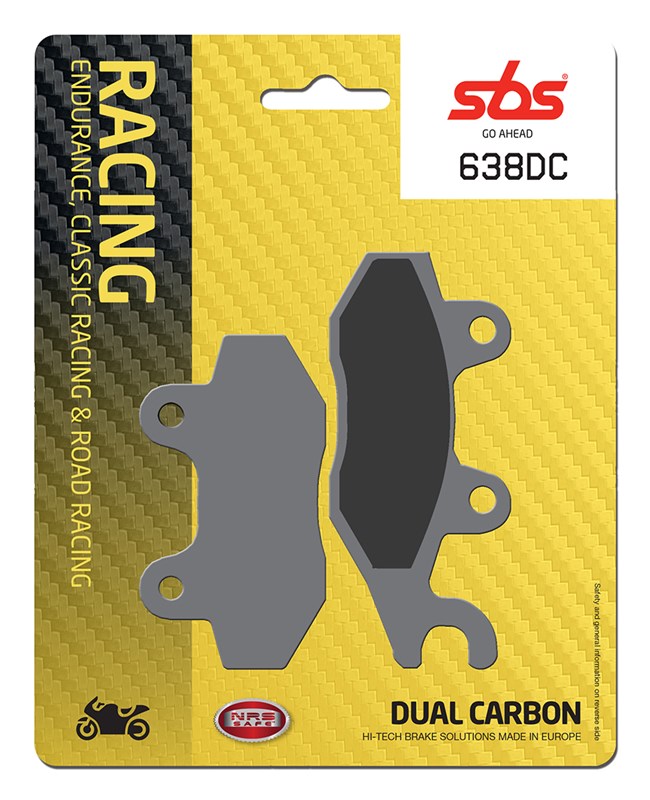 SBS brake pads KH165 / KH215 racing dual carbon colour black (638DC)
