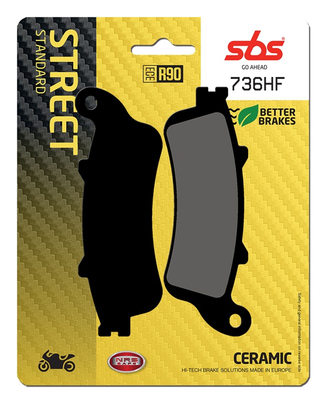 SBS brake pads KH261 / KH281 street standart ceramic colour black HONDA CBR1000RR, XL1000VAR, VFR800 rear(736HF)