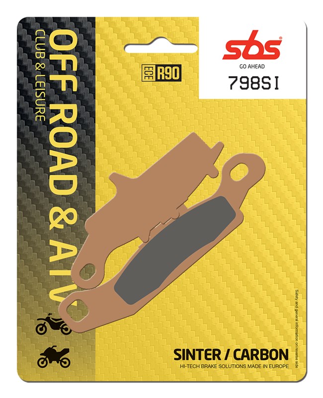 SBS brake pads KH349 OFF-ROAD sinteredcolour gold KAWASAKI kfx 450 07-15, kvf 650 brute force 05-11, praire 01-03, hfx 700 V-FORCE 04-13, SUZUKI 700 quadrunner, twin peaks ;04-06 right front (798SI)