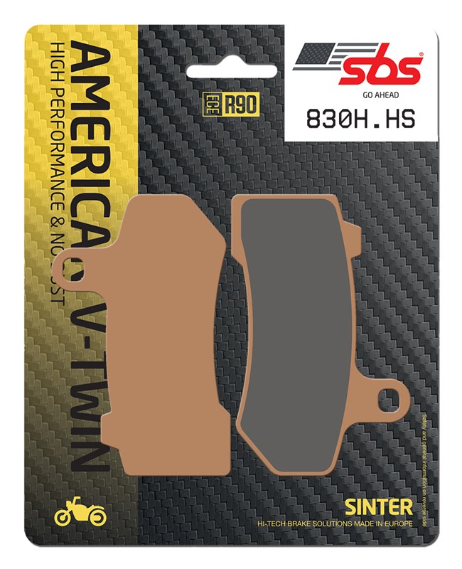 SBS brake pads KH409 street performance (excel) sinteredcolour gold HARLEY DAVIDSON road king, electra, road glide, V-ROD FRONT-REAR(830H.HS)
