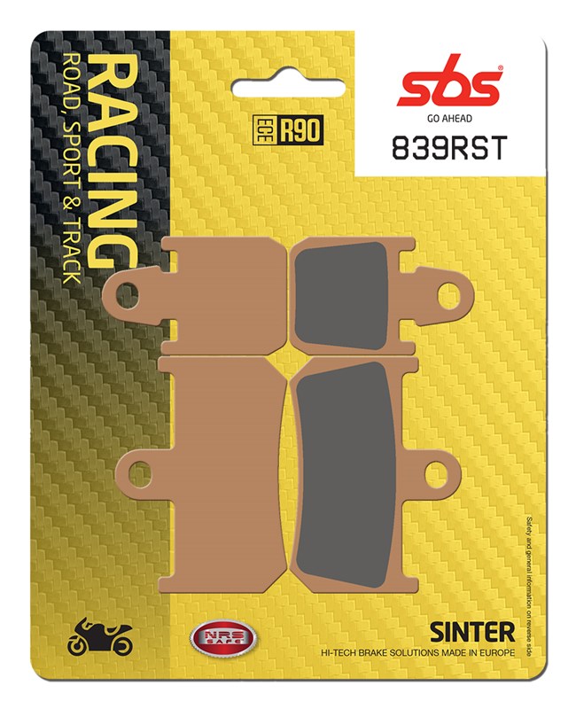 SBS brake pads KH442/4 track and sport sinteredcolour gold (839RST)