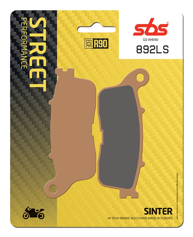 SBS brake pads KH636 street performance (excel) sinteredcolour gold (892LS)