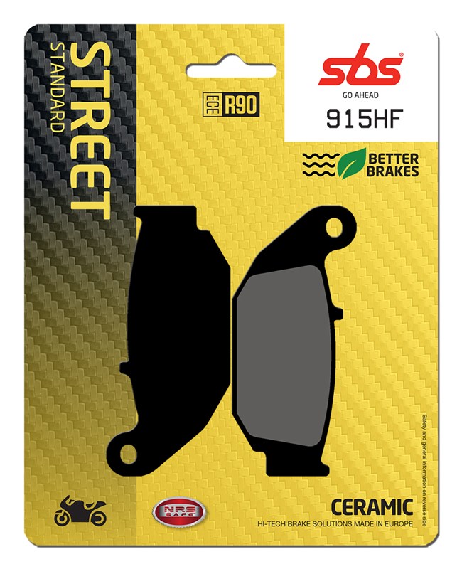 SBS brake pads KH629 street standart ceramic colour black HONDA cb 125 r / 300 r 18-, crf 250 l 13-17, SUZUKI GSX-R / s 18-, rear(915HF)