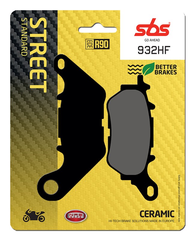 SBS brake pads KH662 street standart ceramic YAMAHA YZF-R25 15-20, YZF-R3 15-20, MT-03 16-20, MT-25 16-20 rear(932HF)