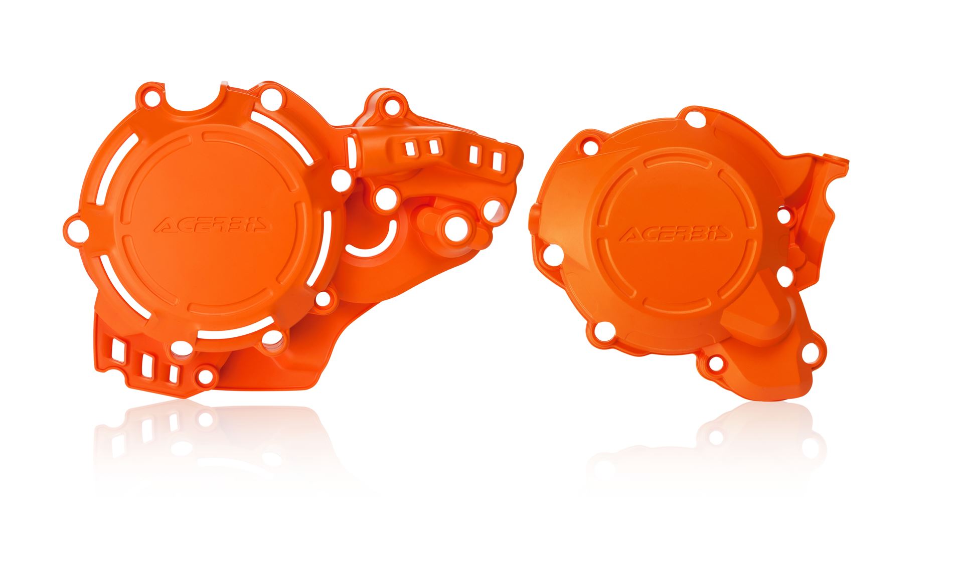 ACERBIS kryty motoru (kryt víka/ krytu spojky i alternátoru) X-POWER KTM EXC 250 / 300 17-19, SX 250 17-18, HUSQVARNA TE 250 / 300 17-19, TC 250 17-18 barva oranžová