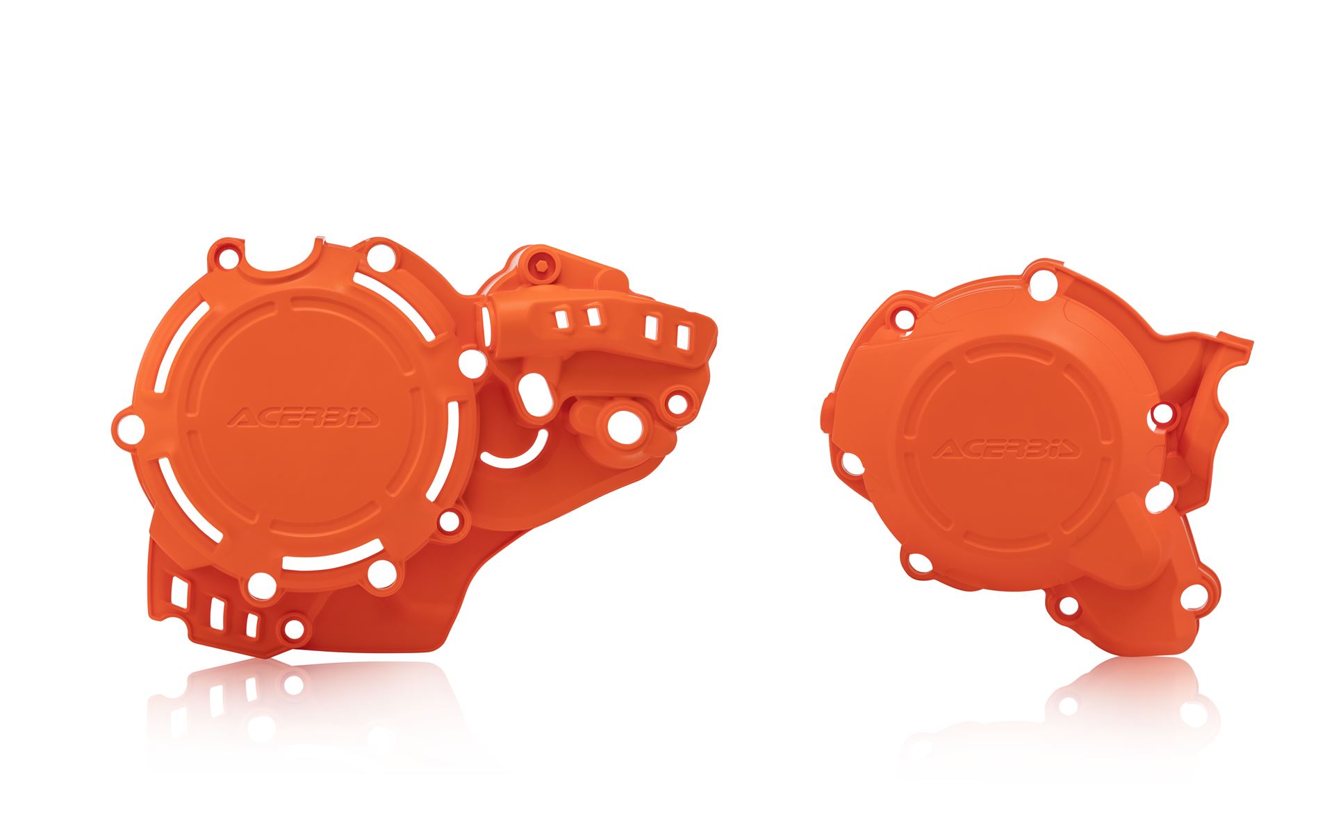 ACERBIS kryty motoru (kryt víka/ krytu spojky i alternátoru) X-POWER KTM SX 250 19-22, EXC 250 / 300 20-23, HUSQVARNA TE 250 / 300 20-23, TC 250 19-22 barva oranžová