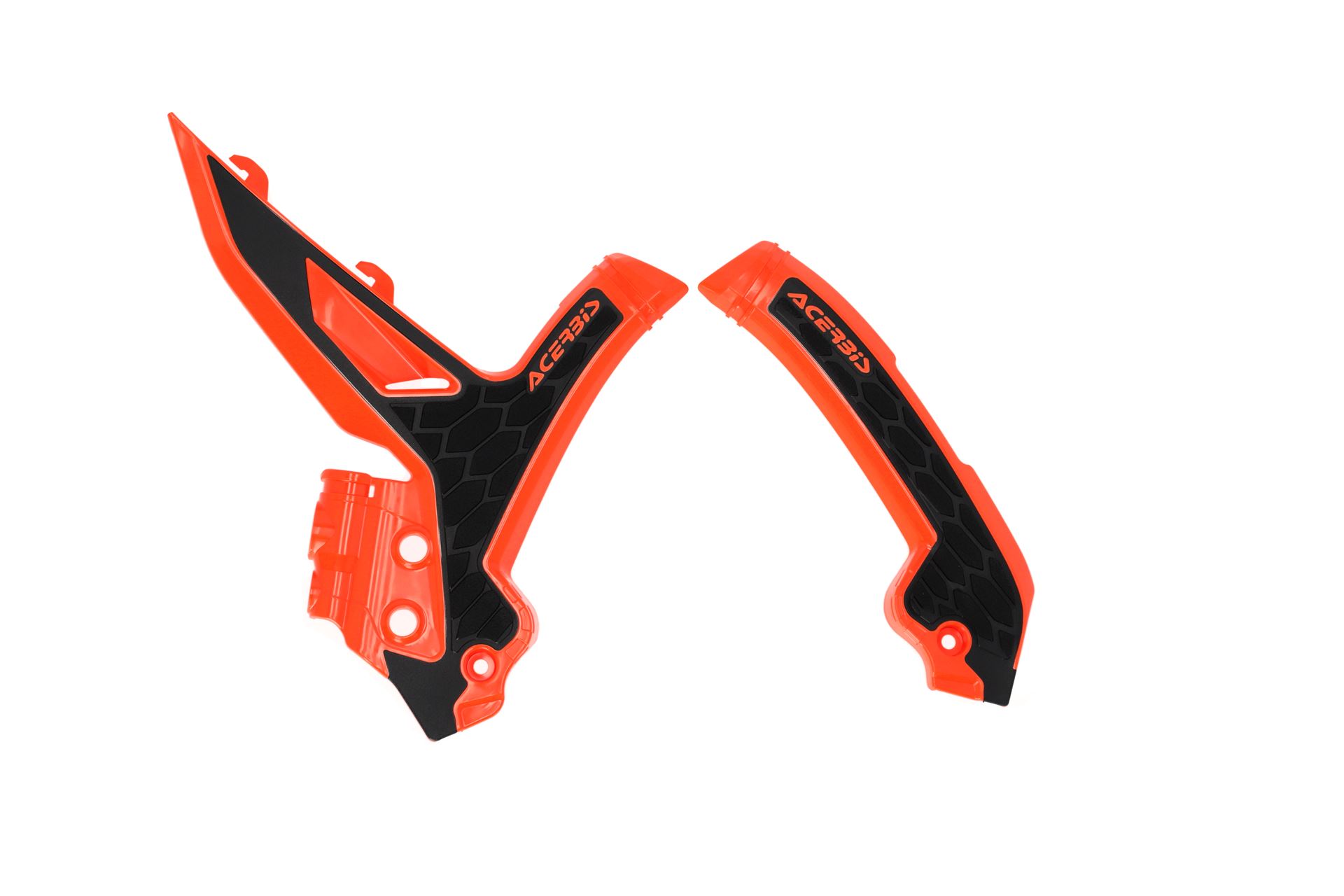 ACERBIS kryty rámu X-GRIP KTM EXC / EXC-F / XC-W 24-25, SX / SX-F / XC / XC-F 23-25 barva oranžová / černá (ACERBIS kryty rámu X-GRIP KTM EXC / EXC-F)