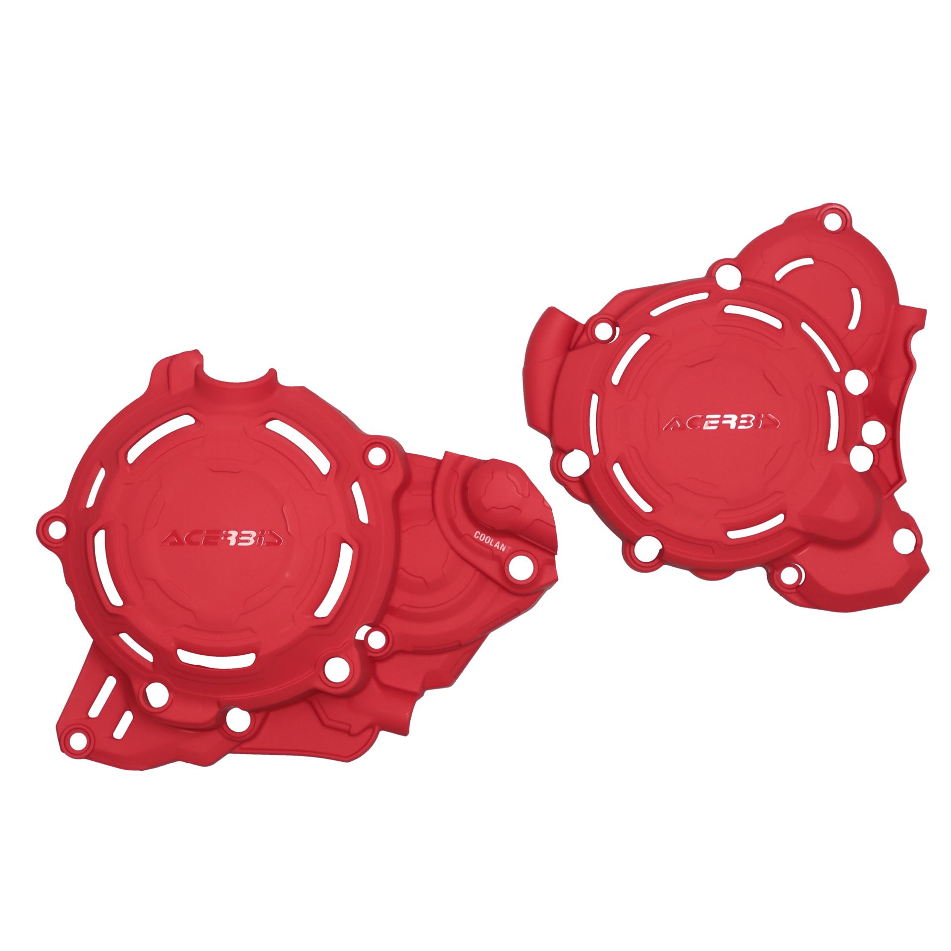 ACERBIS kryty motoru (kryt víka/ krytu spojky i alternátoru) X-POWER GAS-GAS EC / EX 250 / 300 24-25, MC 250 24-25 barva červená