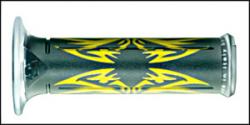 HARRIS gripy 01684/F-TG (120 mm/22 mm) s otvorem barva černá/žlutá