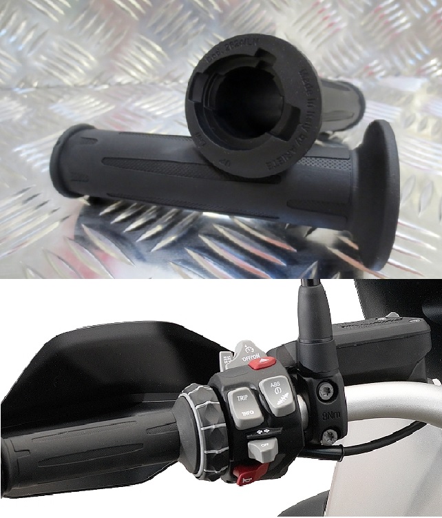 ARIETE grips ROAD BMW for heated grips and Multi-Control system (125 mm) open end color black (diameter 26+26mm) (BMW pattern) (12)