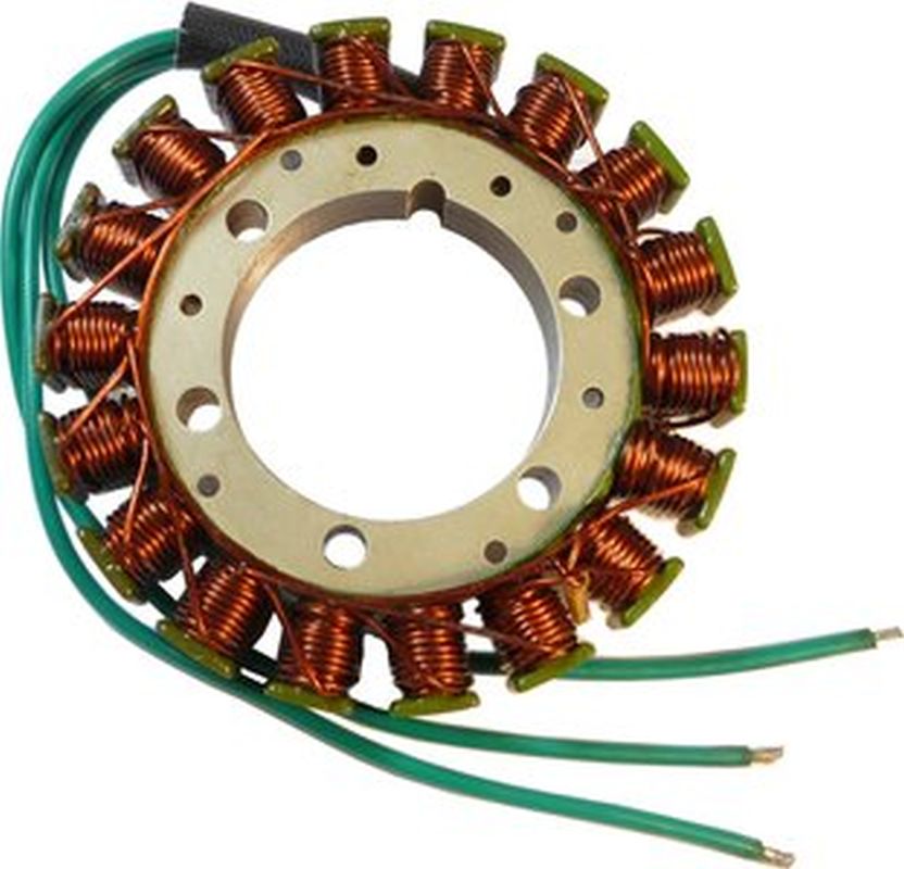 DZE stator (vinutí) alternátoru HONDA NX 650 doMINATOR 88-99; XR 650L 93-09; KAWASAKI VN 1500 VULCAN 87-97; SUZUKI LS 650 SAVAGE 86-12; VS 1400 INTRUDER 87-09; GSX 1400 02-07; YAMAHA XTZ 660 TENERE 91-98; XTZ 750 SUPER TENERE 89-95