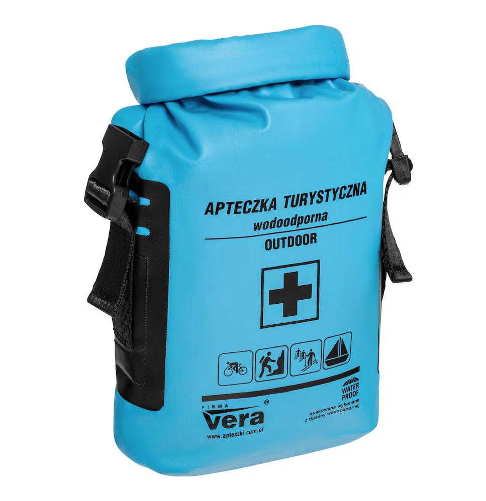 BIKETEC travel first aid kit - outdoor 2 complete waterproof (DIN13167) color blue