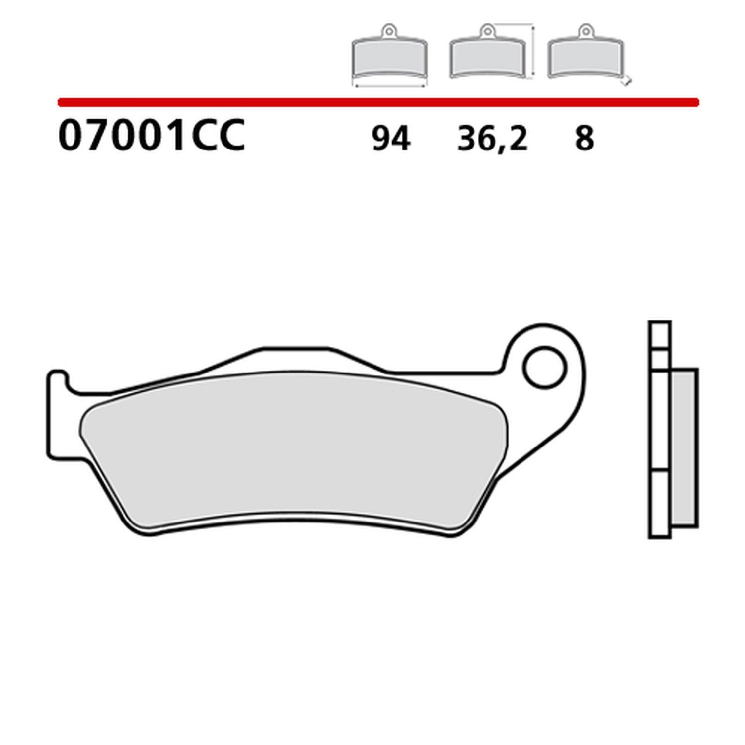 BREMBO brzdové destičky KH181 ROAD / SCOOTER CARBON CERAMIC CC (polokovové) (ECE R90)