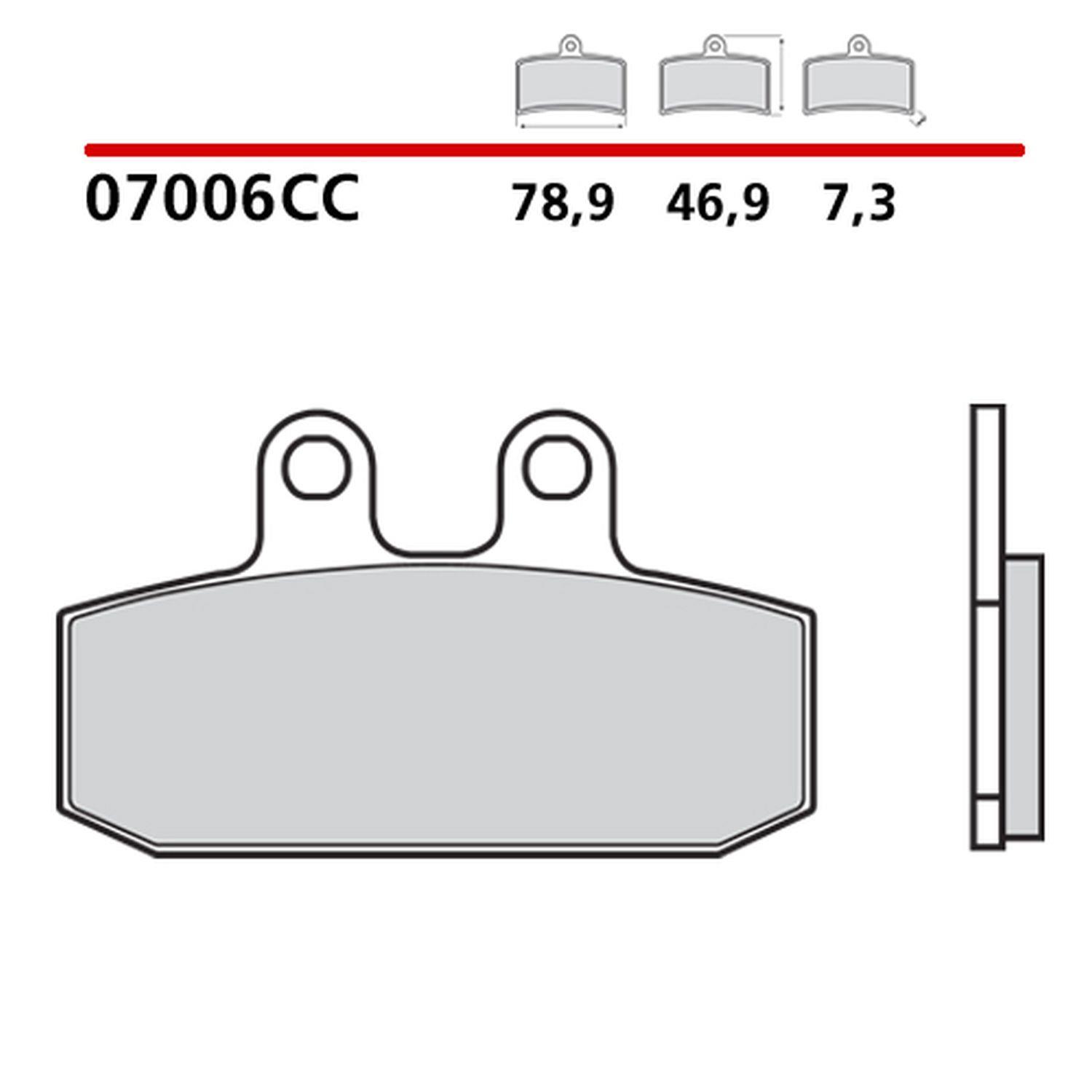 BREMBO brzdové destičky KH256 / KH113 ROAD / SCOOTER CARBON CERAMIC CC (polokovové) (ECE R90)
