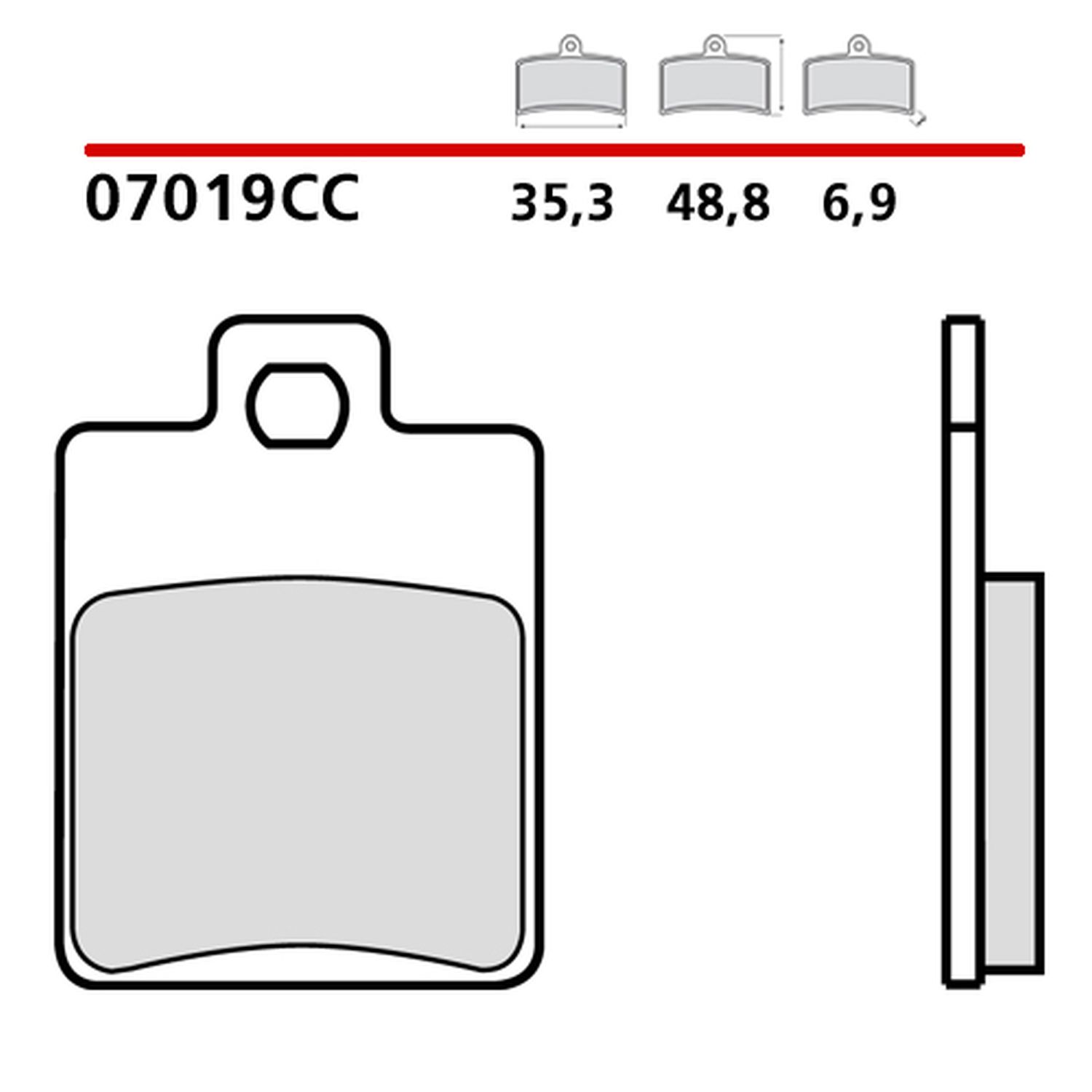 BREMBO brzdové destičky KH260 SCOOTER CARBON CERAMIC CC (polokovové) přední/zadní (ECE R90)