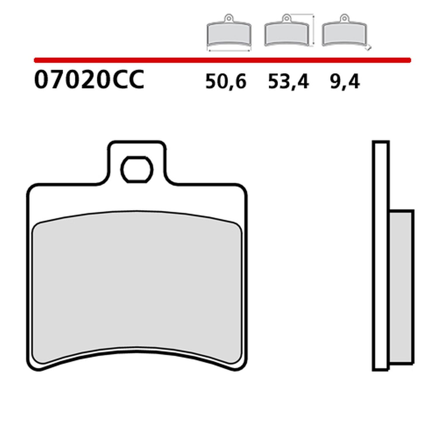 BREMBO brzdové destičky KH298 ROAD / SCOOTER CARBON CERAMIC CC (polokovové) (ECE R90)