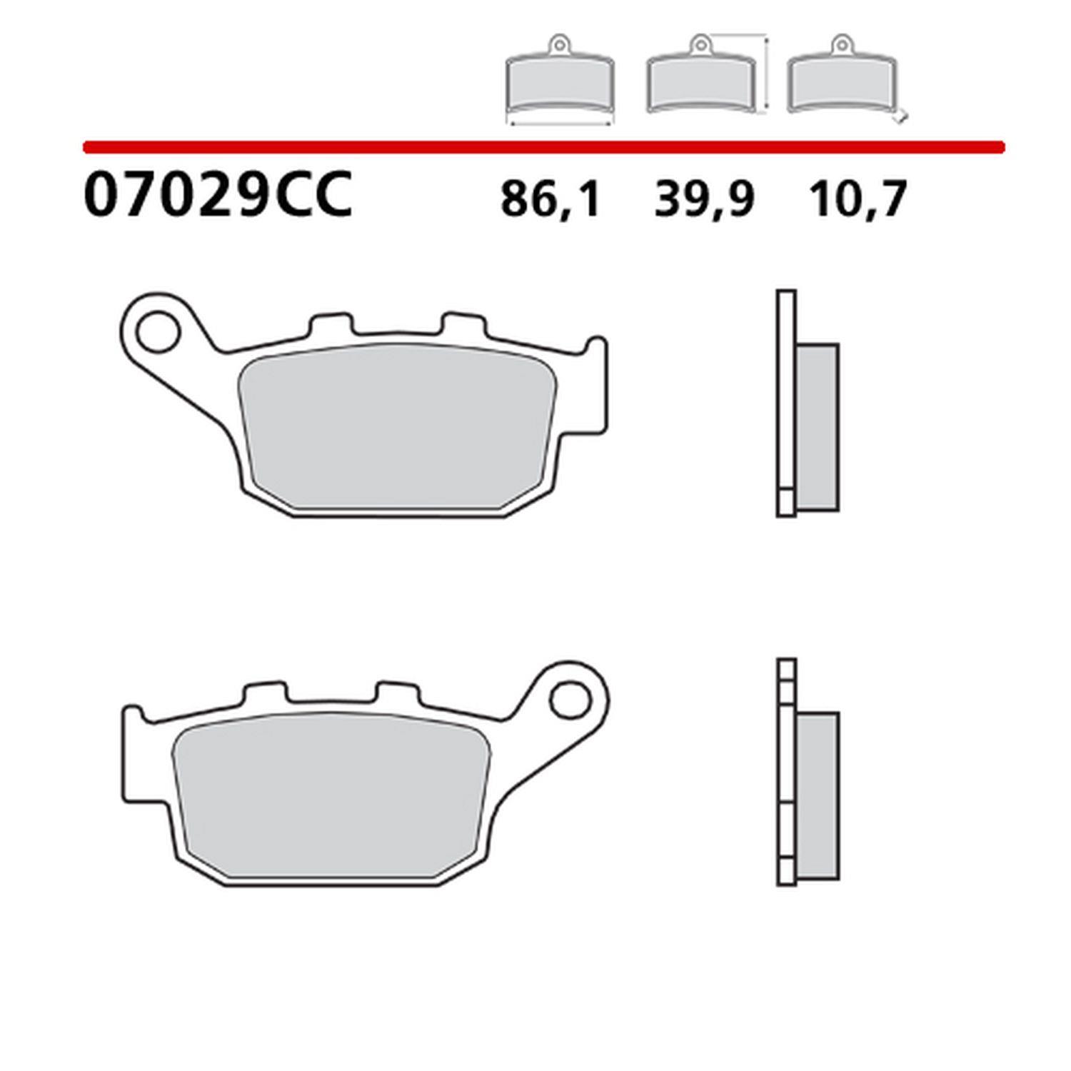 BREMBO brzdové destičky KH140 ROAD / SCOOTER CARBON CERAMIC CC (polokovové) (ECE R90)