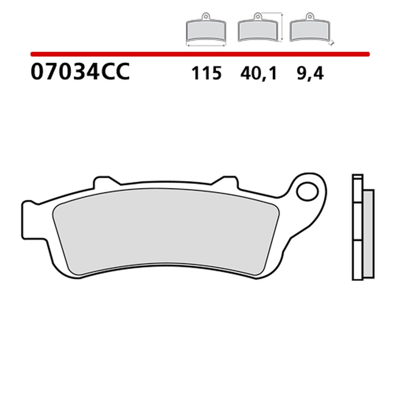 BREMBO brzdové destičky KH281 ROAD / SCOOTER CARBON CERAMIC CC (polokovové) (ECE R90)