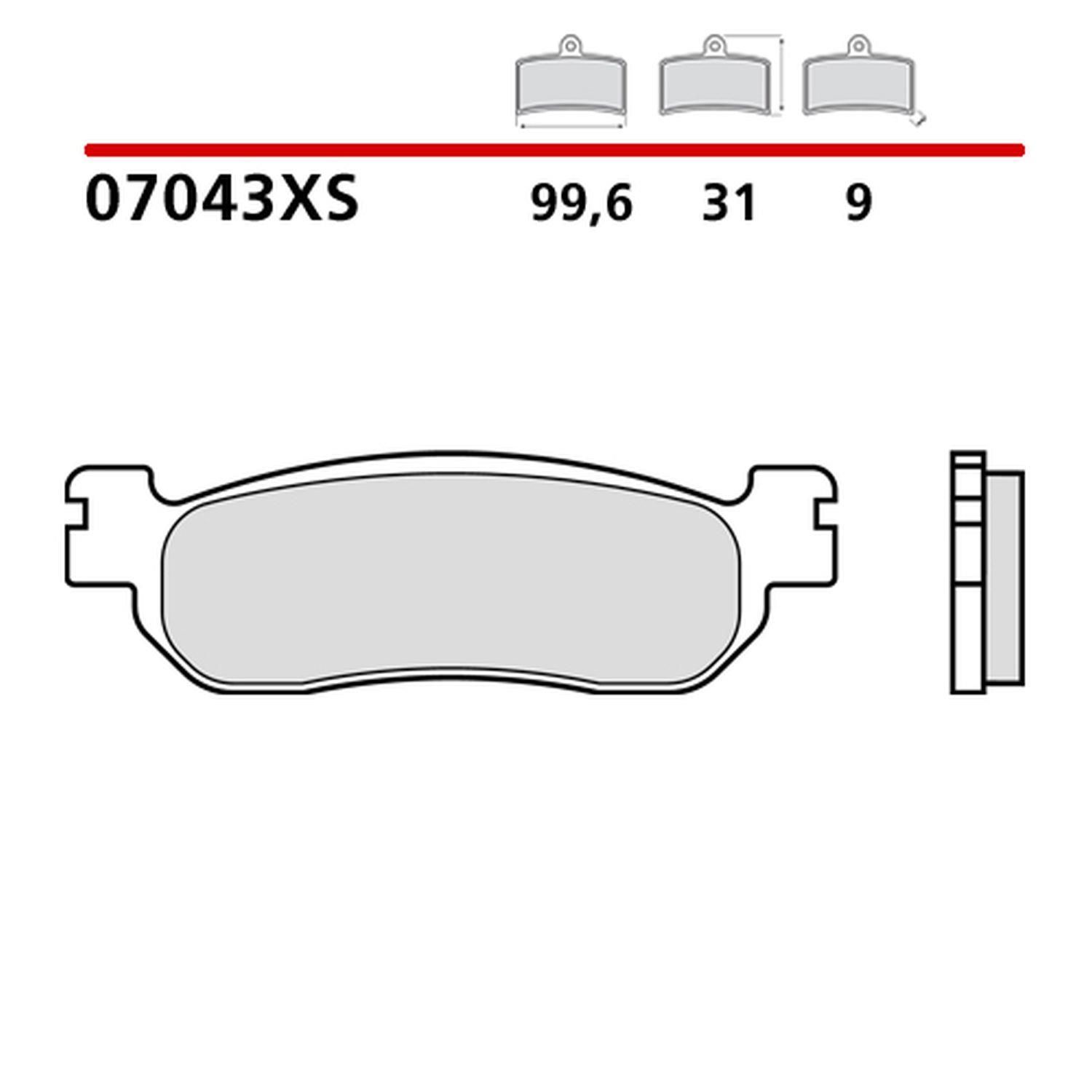 BREMBO brzdové destičky KH275 ROAD / SCOOTER SINTER XS (slinutý kov) (ECE R90)