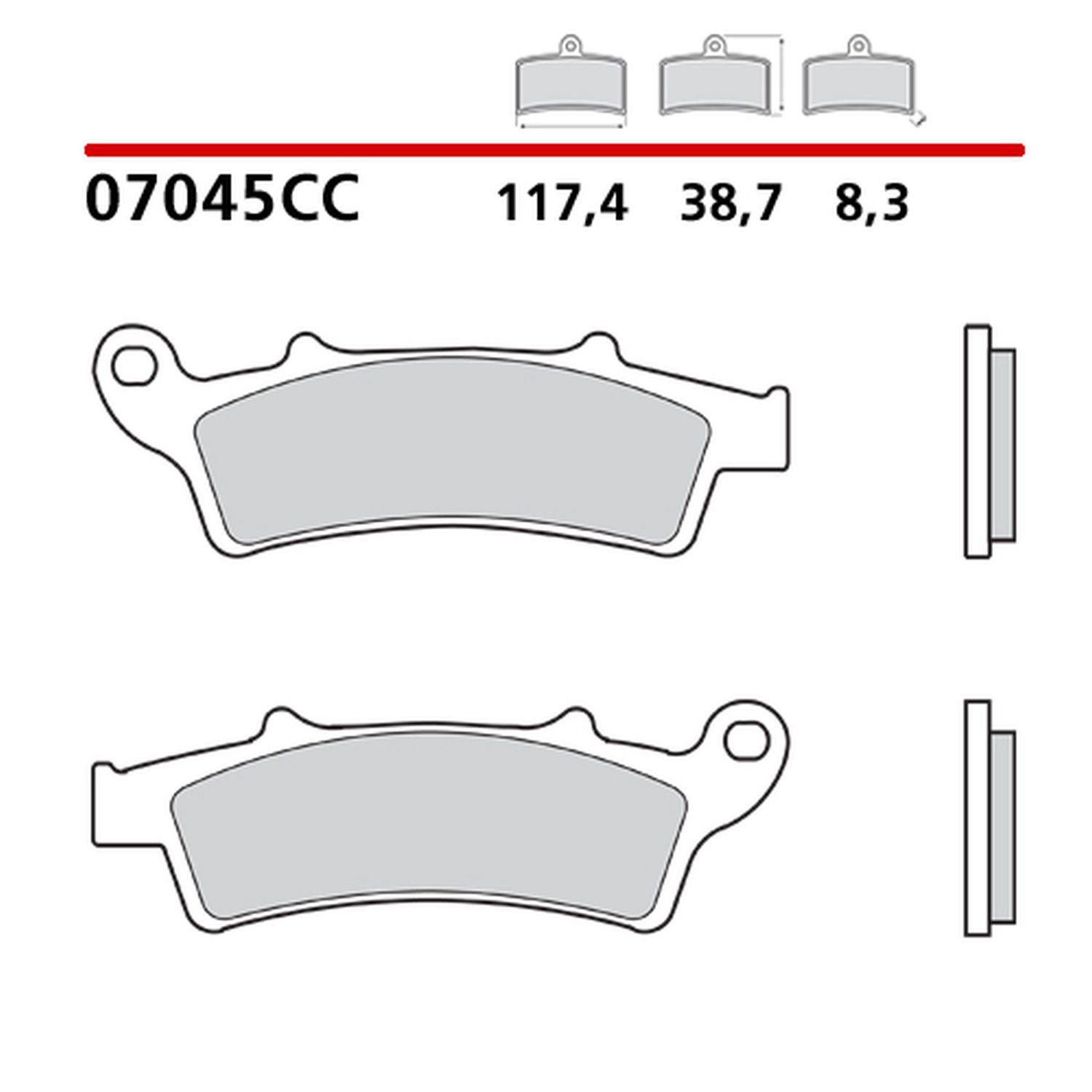 BREMBO brzdové destičky KH324 ROAD / SCOOTER CARBON CERAMIC CC (polokovové) (ECE R90)