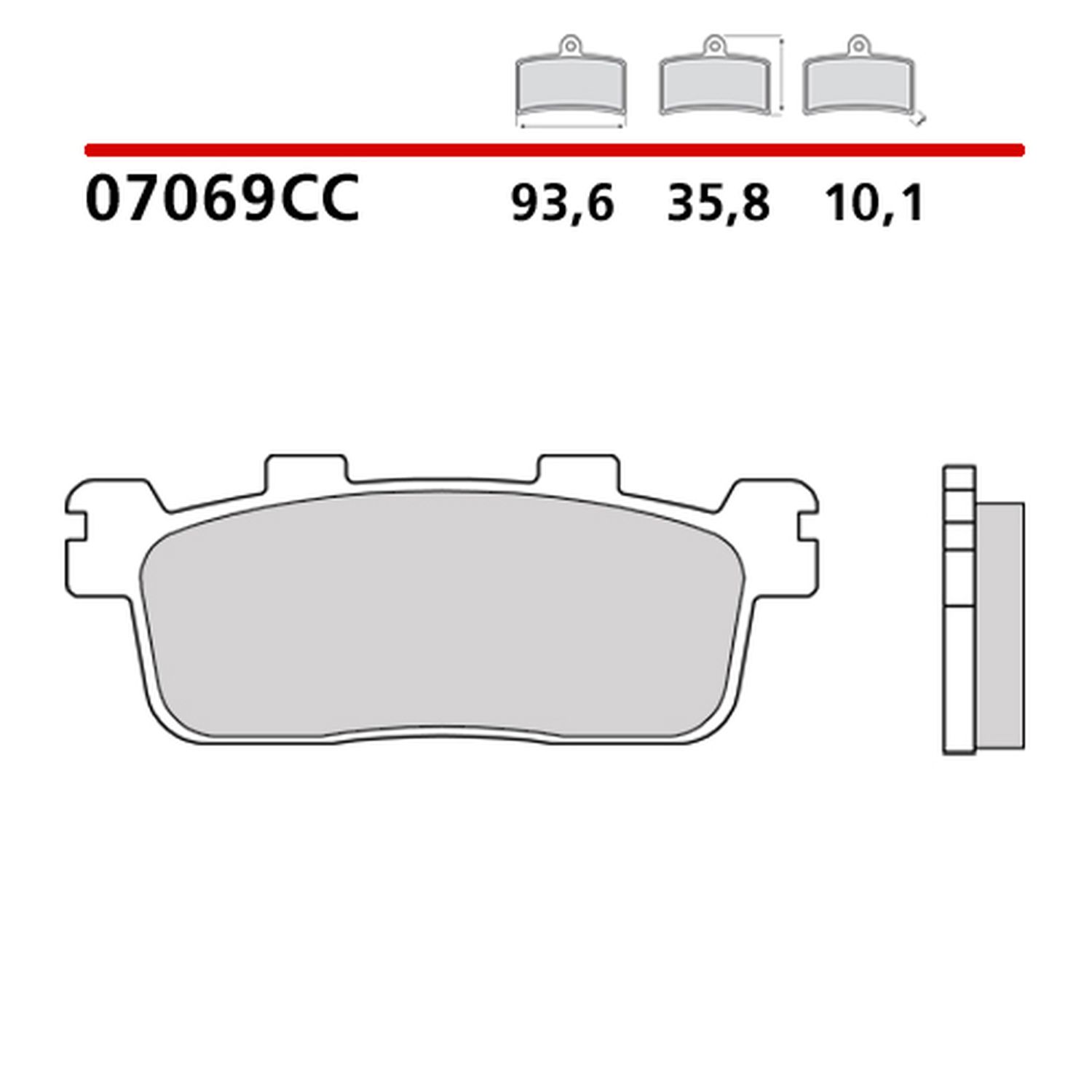 BREMBO brzdové destičky KH607 SCOOTER CARBON CERAMIC CC (polokovové) přední/zadní (ECE R90)