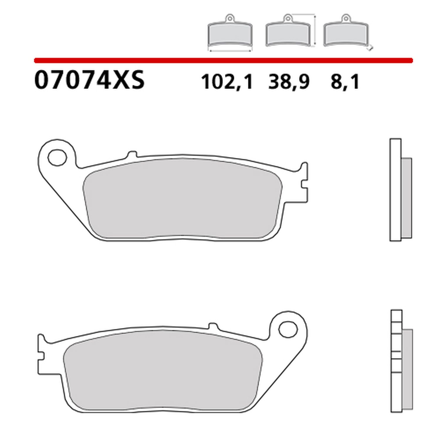BREMBO brzdové destičky KH226 / KH142 SCOOTER SINTER XS (slinutý kov) přední/zadní (ECE R90)