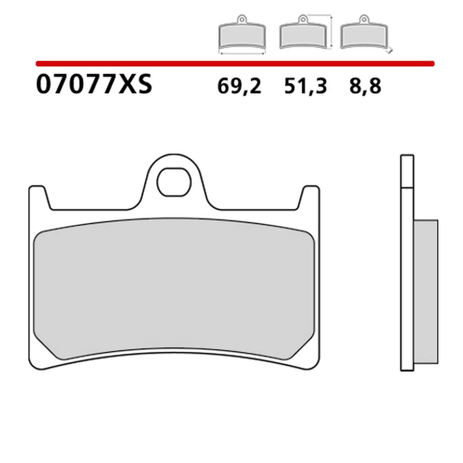 BREMBO brzdové destičky KH252 / KH380 SCOOTER SINTER XS (slinutý kov) přední/zadní (ECE R90)