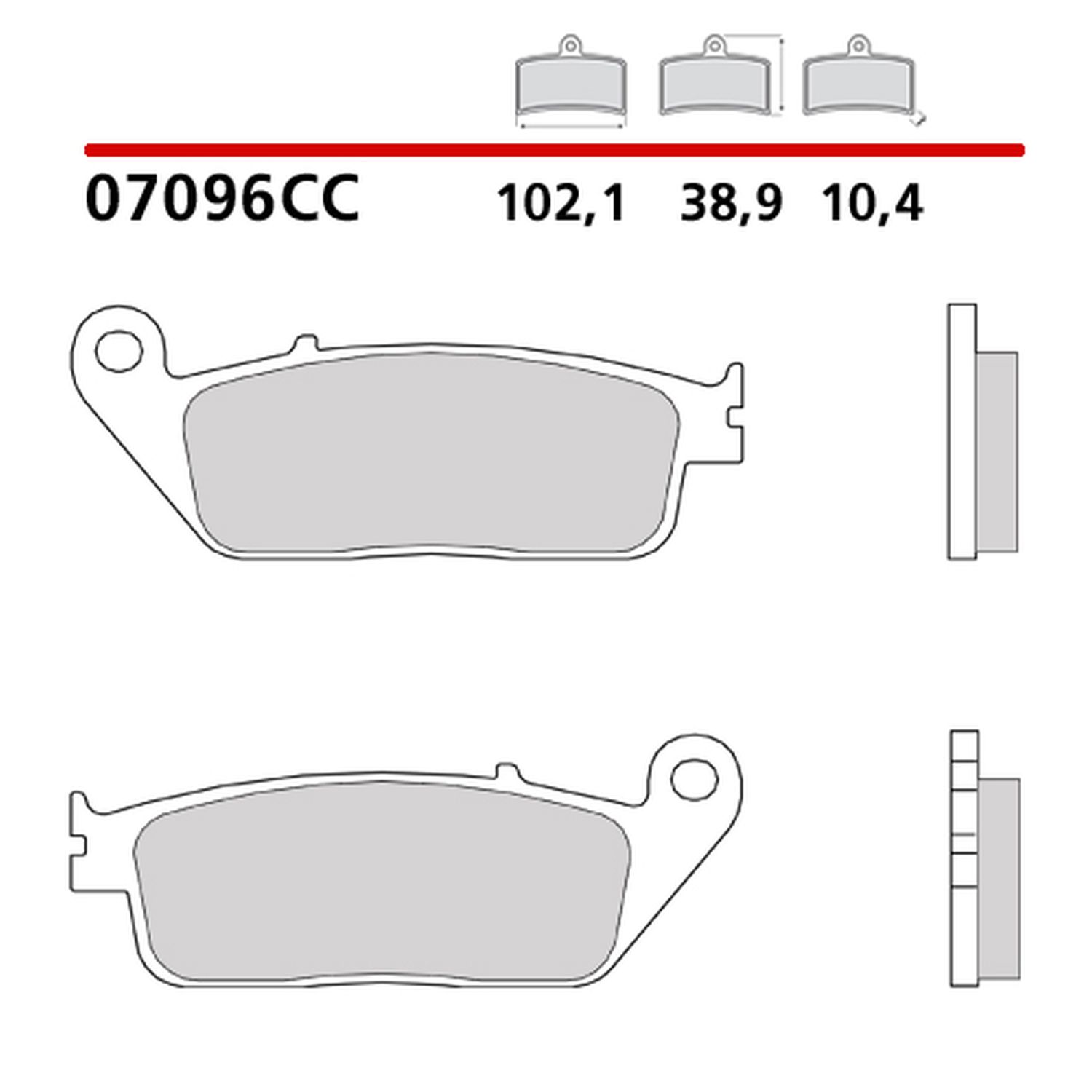 BREMBO brzdové destičky KH196 SCOOTER CARBON CERAMIC CC (polokovové) přední/zadní (ECE R90)