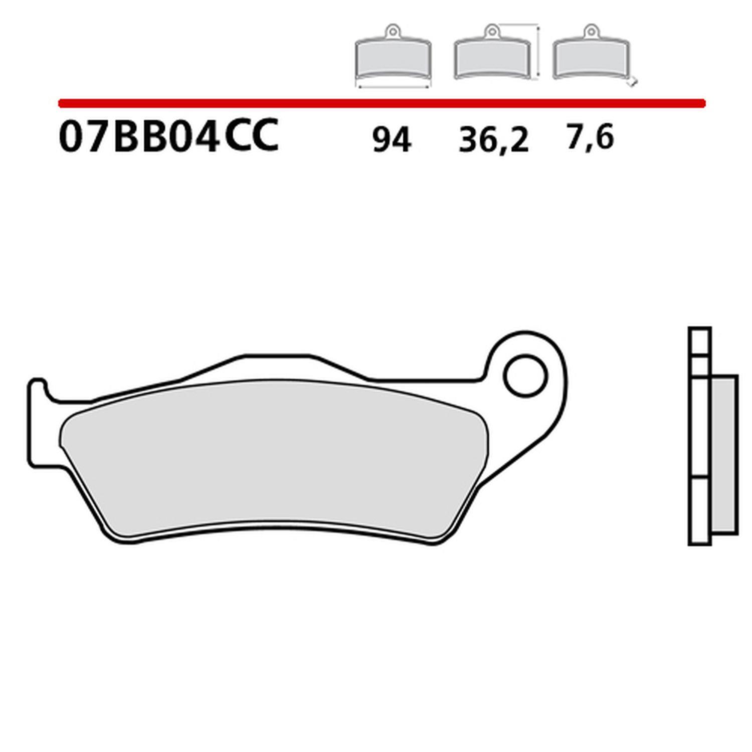 BREMBO brzdové destičky KH181 ROAD / SCOOTER CARBON CERAMIC CC (polokovové) (ECE R90)