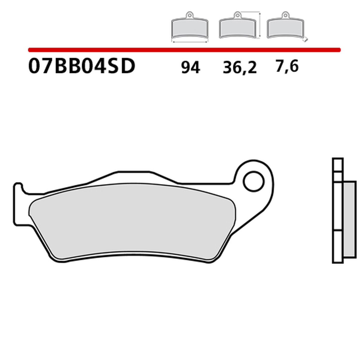 BREMBO brzdové destičky KH181 OFF ROAD SINTER SD (slinutý kov) přední/zadní (ECE R90)