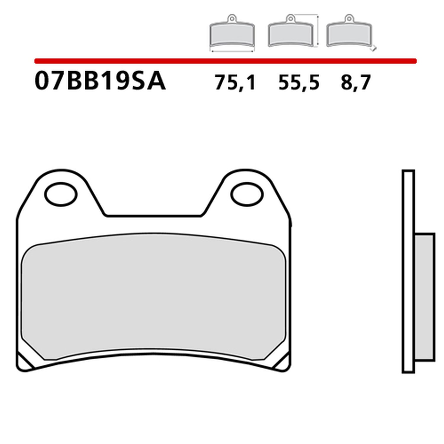 BREMBO brake pads KH244 SINTER SA (sintered metal) front (ECE R90)