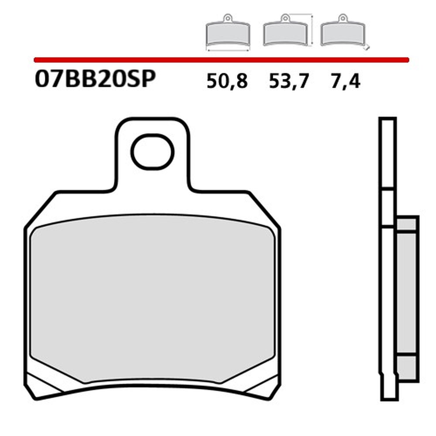 BREMBO brzdové destičky KH266 SINTER SP (slinutý kov) zadní (ECE R90)