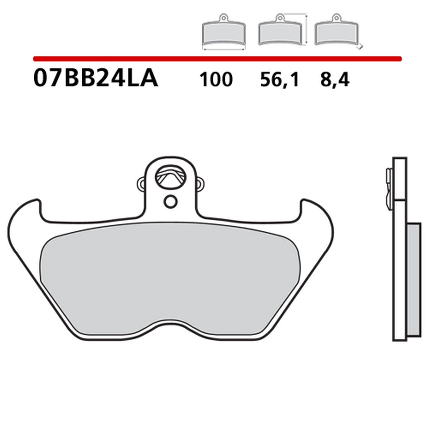 BREMBO brzdové destičky KH407 ROAD SINTER LA (slinutý kov) (ECE R90)