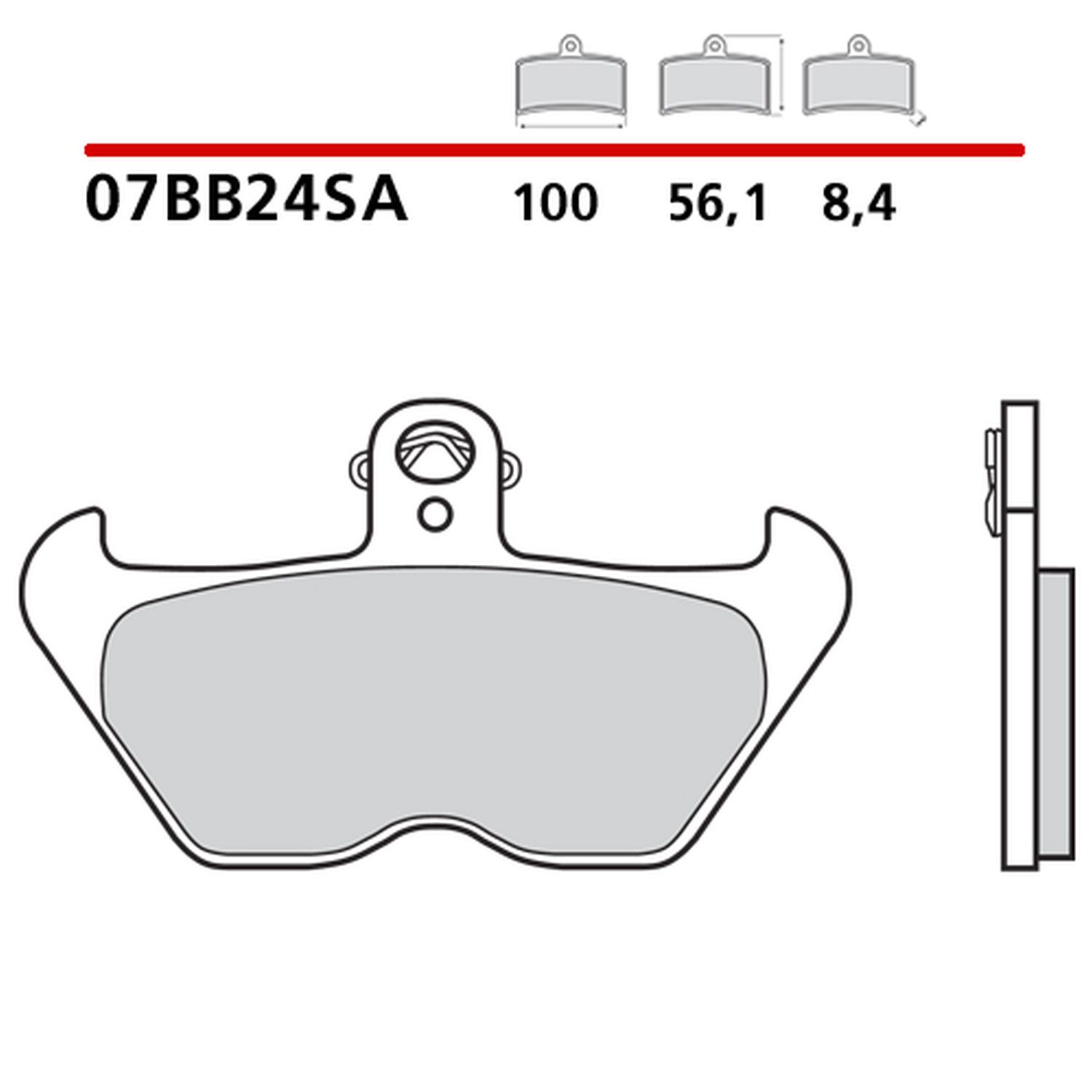 BREMBO brzdové destičky KH407 SINTER SA (slinutý kov) přední (ECE R90)
