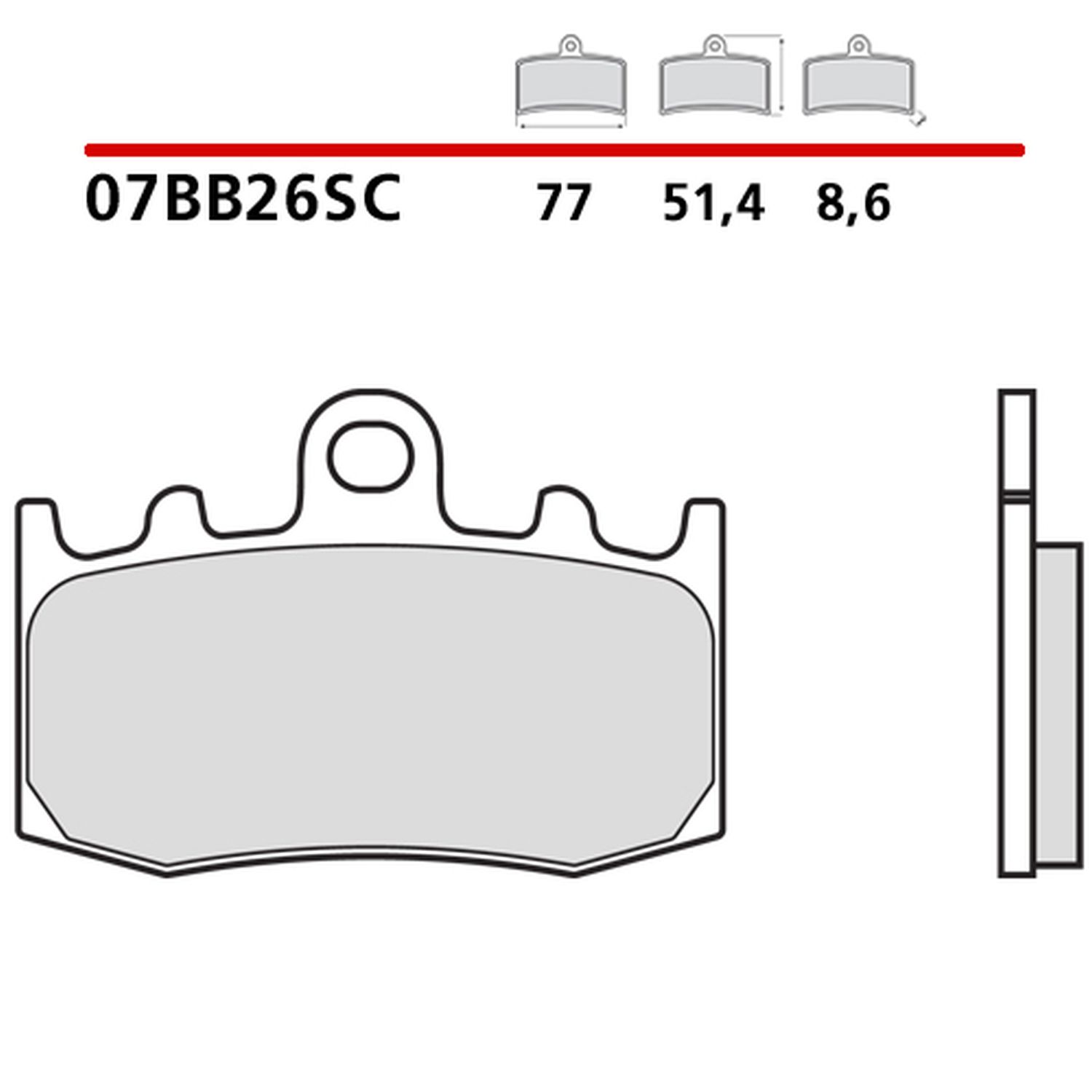 BREMBO brzdové destičky KH335 SINTER LA (slinutý kov) přední (ECE R90)