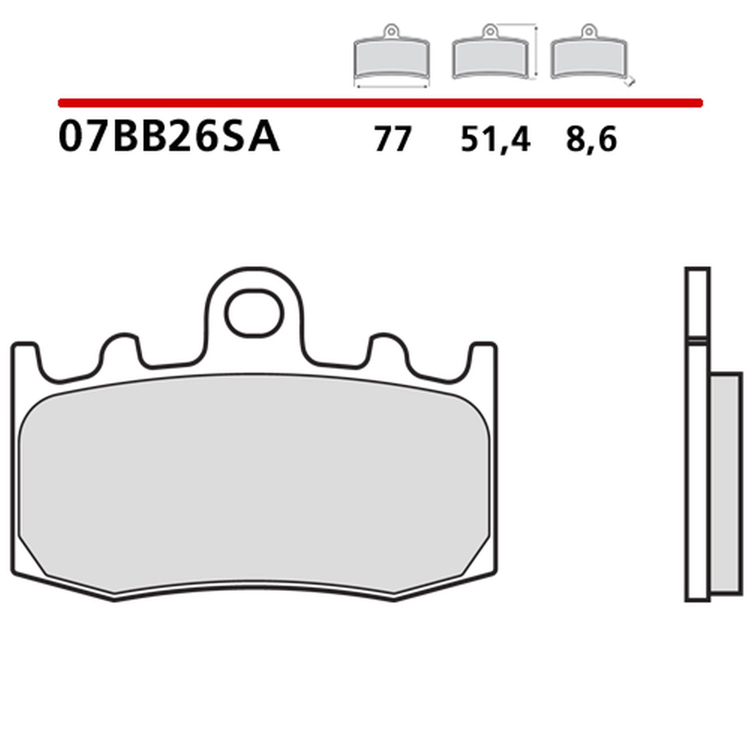 BREMBO brzdové destičky KH335 SINTER SA (slinutý kov) přední (ECE R90)