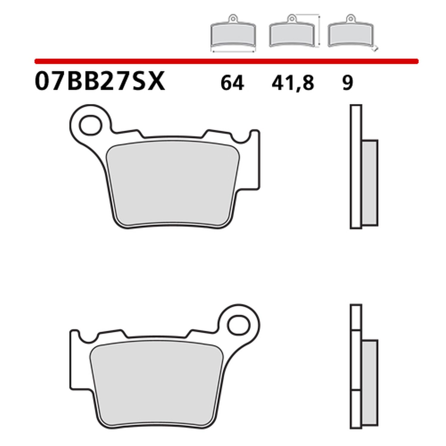 BREMBO brzdové destičky KH368 RACING OFF ROAD SINTER SX (slinutý kov) přední/zadní