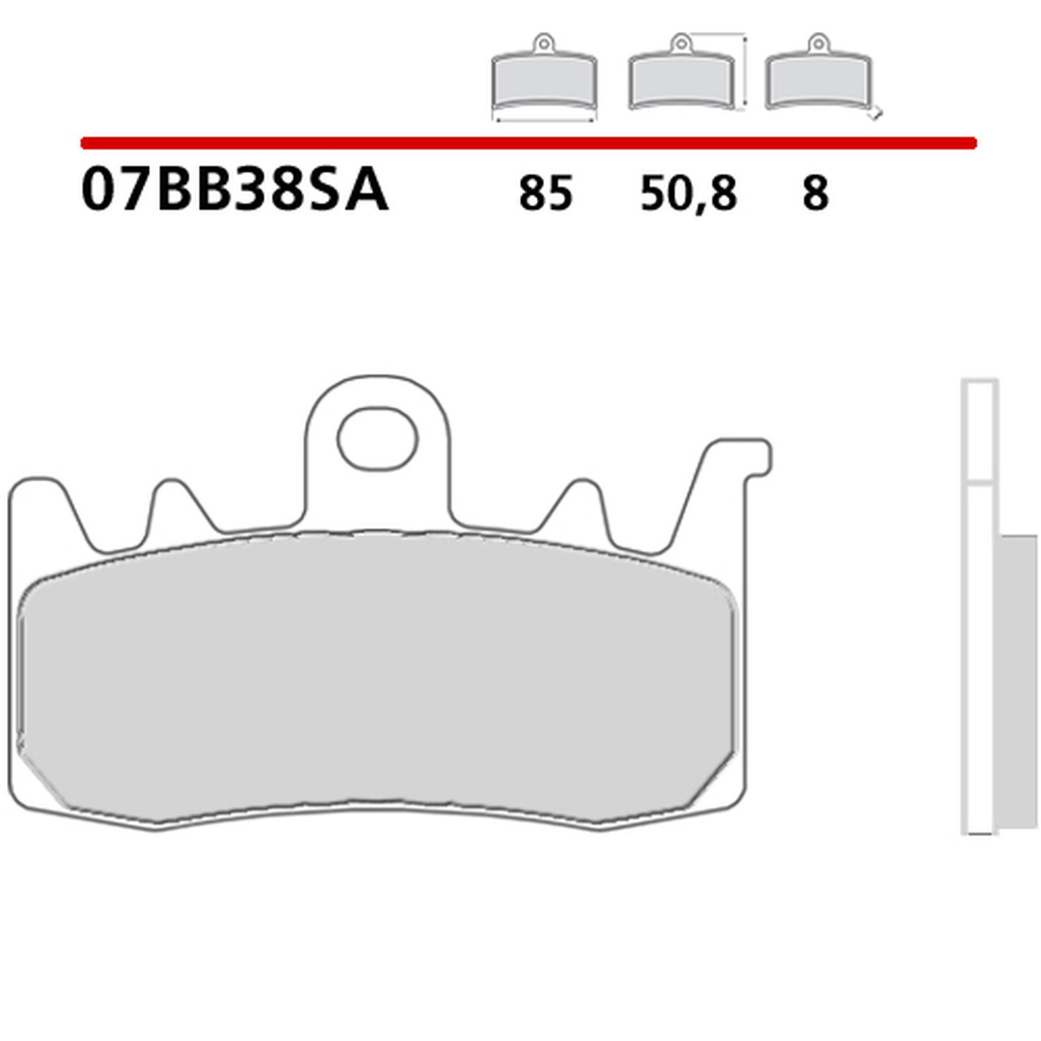 BREMBO brzdové destičky KH630 SINTER SA (slinutý kov) přední (ECE R90)