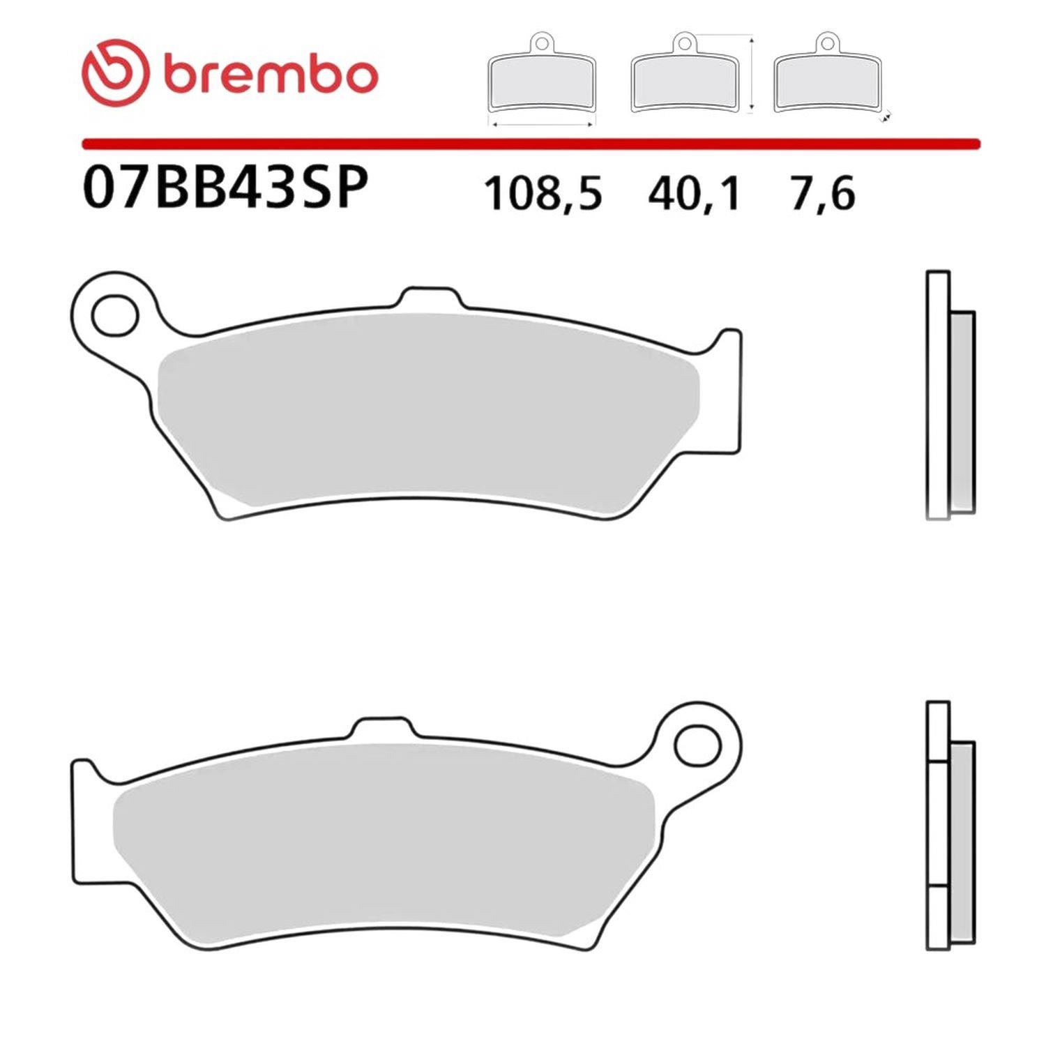 BREMBO brzdové destičky KH781 ROAD SINTER SP (slinutý kov) zadní (ECE R90) zadní BMW R 1300 GS / ADV / R / RS / RT '23-'26