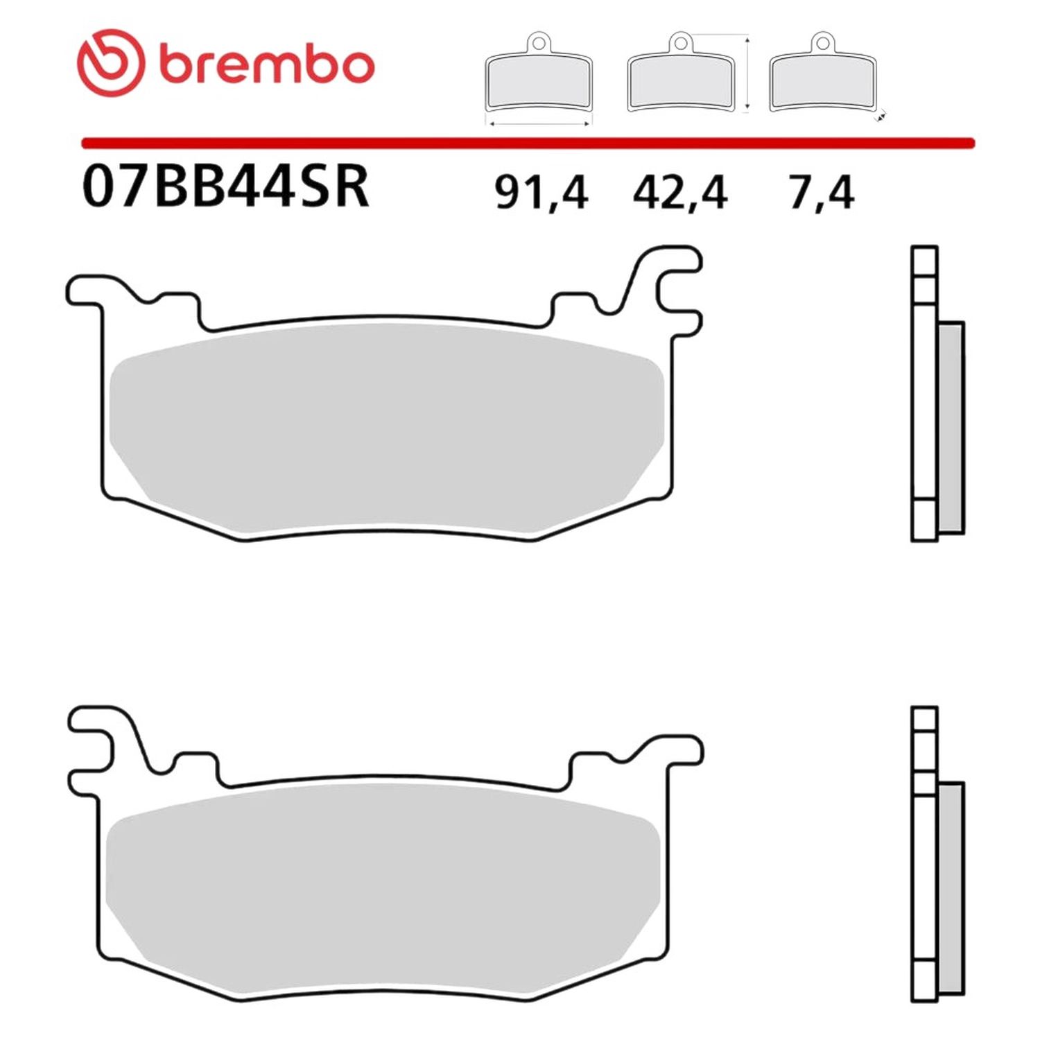 BREMBO brzdové destičky RACING ROAD SINTER SR (slinutý kov) přední (ECE R90) APRILIA RSV4 / FACTORY '25, DUCATI PANIGALE V4 / STREETFIGHTER V4 '25-'26, KTM RC 990 R '26, MV AGUSTA BRUTALE 931 '26, NORTON MANX 1200 '26,
