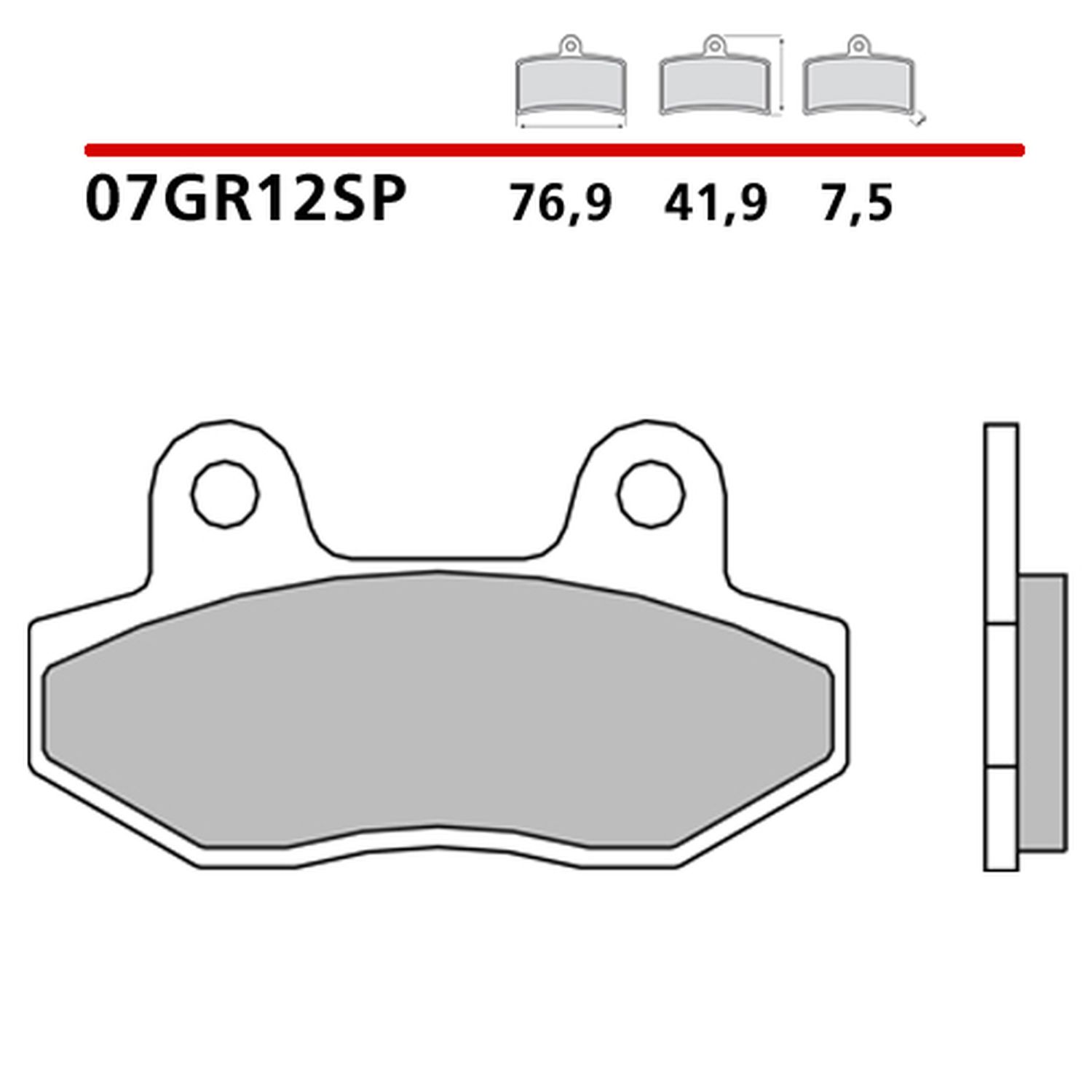 BREMBO brzdové destičky KH86 SINTER SP (slinutý kov) zadní (ECE R90)