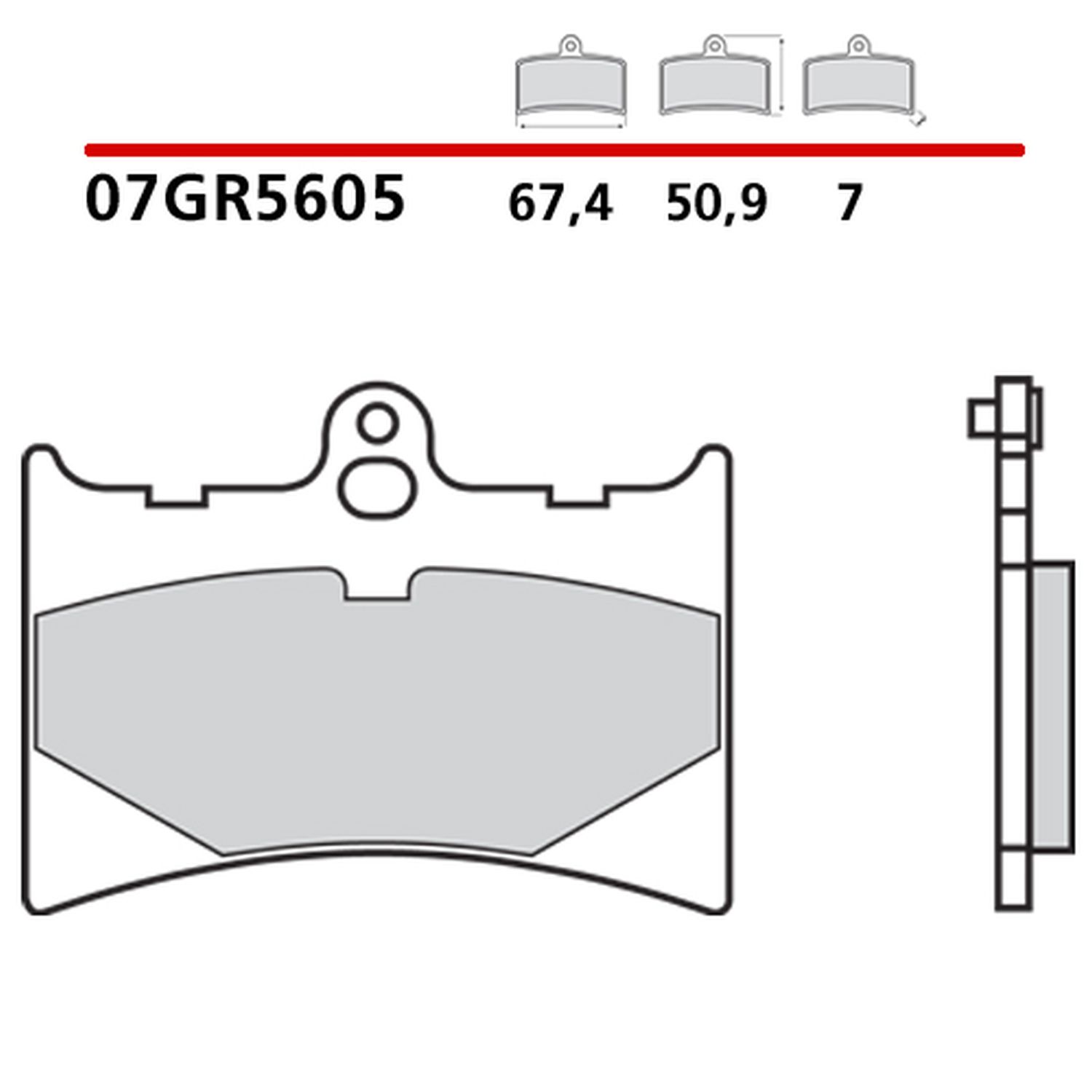 BREMBO brzdové destičky KH126 GENUINE CARBON CERAMIC (polokovová směs OEM) přední/zadní