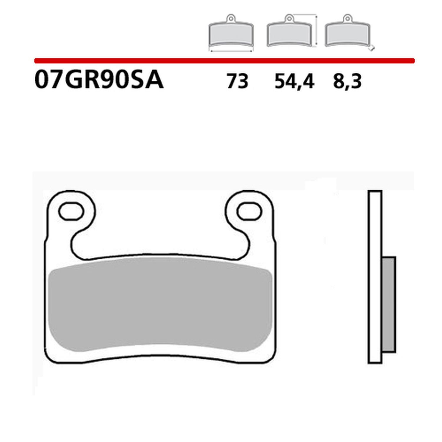 BREMBO brzdové destičky KH724 ROAD SINTER SA (slinutý kov) (ECE R90)
