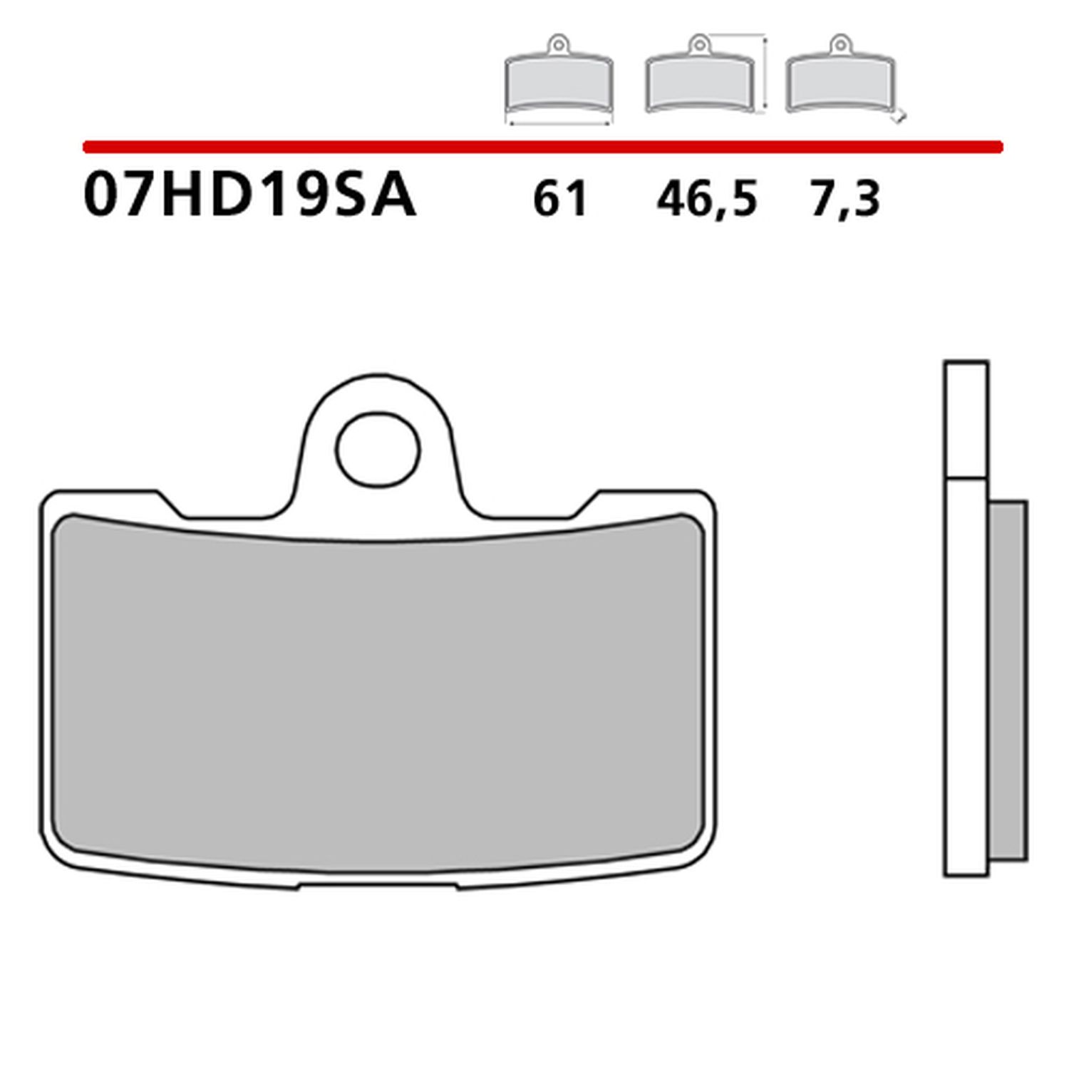 BREMBO brake pads KH454 SINTER SA (sintered) front (ECE R90)