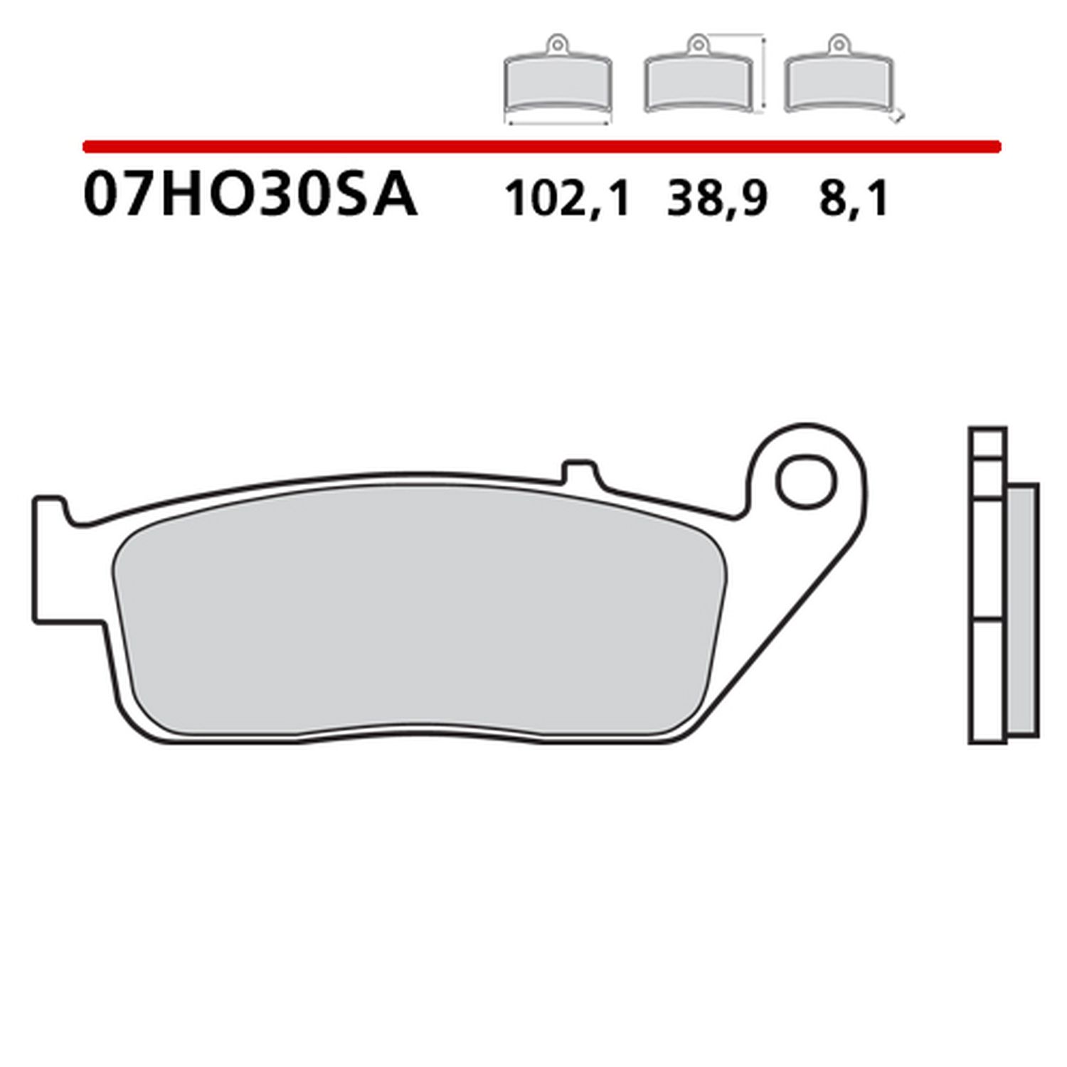 BREMBO brzdové destičky KH226 / KH142 SINTER SA (slinutý kov) přední (ECE R90)