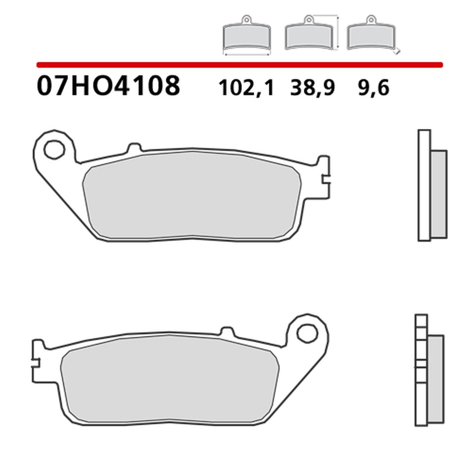 BREMBO brzdové destičky KH196 ROAD / OFF ROAD / SCOOTER CARBON CERAMIC (polokovová směs OEM)